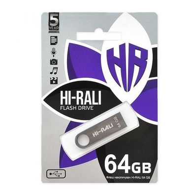 Flash память Hi-Rali 64 GB USB Flash Drive (HI-64GBSHBK) фото