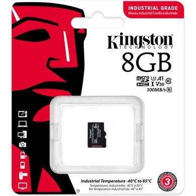 Карта пам'яті Kingston 8 GB microSDHC UHS-I (U3) V30 A1 Industrial (SDCIT2/8GBSP) фото