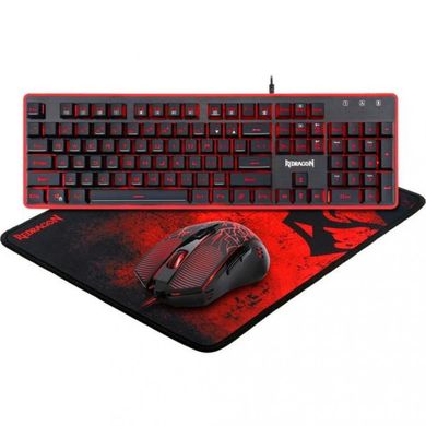 Комплект (клавіатура+миша) Redragon S107 USB Black-Red (78225) фото