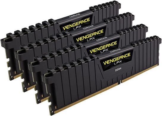 Оперативная память Corsair 32 GB (4x8GB) DDR4 2400 MHz Vengeance LPX (CMK32GX4M4A2400C16) фото