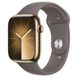 Apple Watch Series 9 GPS + Cellular 45mm Gold S. Steel Case w. Clay Sport Band - S/M (MRMR3)