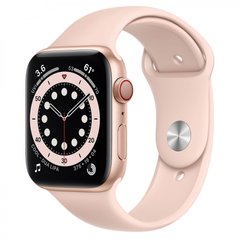 Смарт-годинник Apple Watch Series 6 GPS + Cellular 44mm Gold Aluminum Case with Pink Sand Sport Band (M07G3/MG2D3) фото