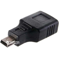 Кабелі та перехідники Lapara USB2.0 Mini-BM/AF (LA-USB-AF-MINIUSB BLACK) фото