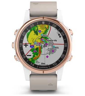Смарт-часы GARMIN D2 DELTA S WATCH WHITE/ROSE GOLD BAND 42mm (010-01987-30) фото