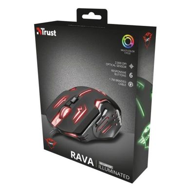 Мышь компьютерная Trust GXT 108 Rava Illuminated Gaming mouse (22090) фото