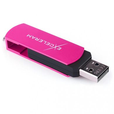 Flash пам'ять Exceleram P2 Black/Rose USB 2.0 EXP2U2ROB16 фото