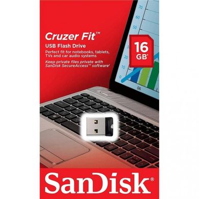 Flash память SanDisk 16 GB Cruzer Fit USB 2.0 (SDCZ33-016G-G35) фото