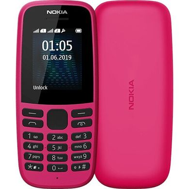 Смартфон Nokia 105 DS 2019 Pink (16KIGP01A01) фото