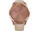 Garmin Vivomove Luxe 18K Rose Gold PVD Stainless Steel w. Light Sand Italian Leather B. (010-02241-01)