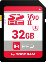 Карта пам'яті GOODRAM 32 GB SDHC UHS-II U3 IRDM PRO IRP-S9B0-0320R11 фото