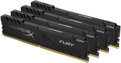 Оперативна пам'ять Kingston DDR4 3000 64GB KIT (16GBx4) HyperX Fury Black (HX430C16FB4K4/64) фото