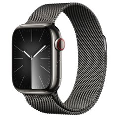 Смарт-годинник Apple Watch Series 9 GPS + Cellular 45mm Graphite S. Steel Case w. Graphite Milanese Loop (MRMX3) фото