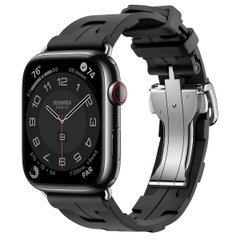 Смарт-годинник Apple Watch Hermes Series 9 GPS + Cellular 45mm Space Black Stainless Steel Case with Noir Kilim Single Tour (MRQQ3+MTHX3) фото