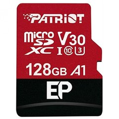 Карта памяти PATRIOT 128 GB microSDXC UHS-I U3 V30 A1 EP + SD adapter PEF128GEP31MCX фото