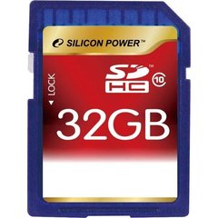 Карты памяти Silicon Power 32 GB SDHC Class 10 SP032GBSDH010V10