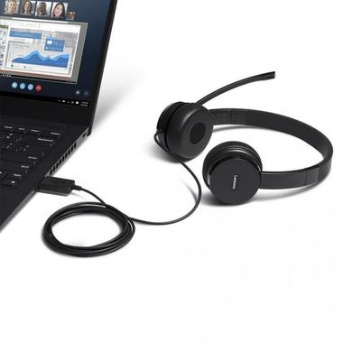 Навушники Lenovo 100 Stereo USB Headset Black (4XD0X88524) фото