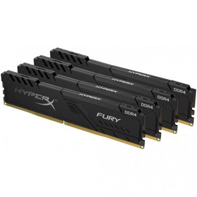 Оперативна пам'ять HyperX (Kingston FURY) 128 GB (4x32GB) DDR4 3200 MHz Fury Black (HX432C16FB3K4/128) фото