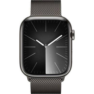 Смарт-годинник Apple Watch Series 9 GPS + Cellular 45mm Graphite S. Steel Case w. Graphite Milanese Loop (MRMX3) фото