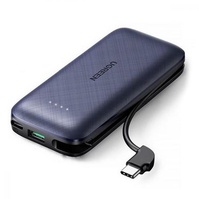 Power Bank Ugreen PB172 10000mAh 20W with USB Type-C Cable (80917) Blue фото