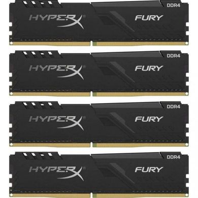 Оперативна пам'ять HyperX (Kingston FURY) 128 GB (4x32GB) DDR4 3200 MHz Fury Black (HX432C16FB3K4/128) фото