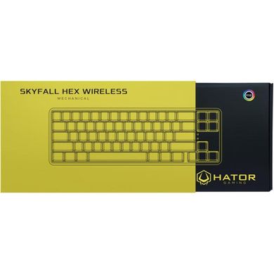 Клавіатура Hator Skyfall Hex Gateron Clear USB/Bluetooth ENG Black (HTK-665) фото