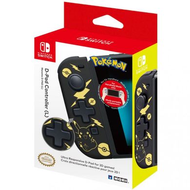 Игровой манипулятор Hori D-PAD Controller for Nintendo Switch (L) Pokemon: Pikachu Black & Gold Edition (NSW-297U) фото
