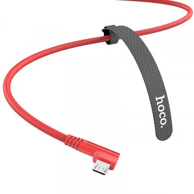 Кабель USB Hoco microUSB U83 Puissant Silicone 2.4A 1.2m Red фото