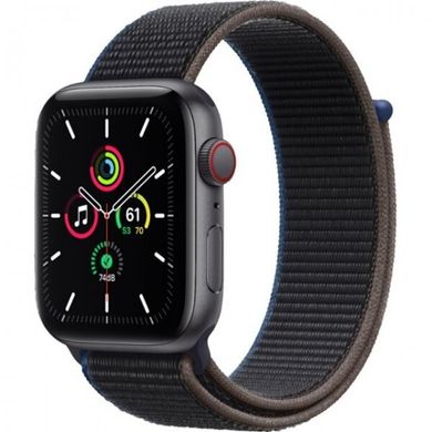 Смарт-годинник Apple Watch SE GPS + Cellular 44mm Space Gray Aluminum Case with Charcoal Sport L. (MYEU2/MYF12) фото