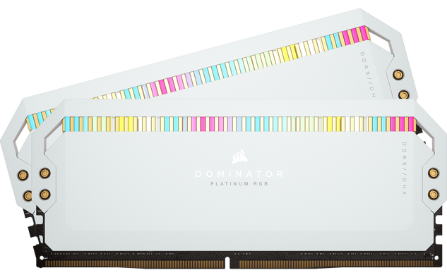 Оперативна пам'ять Corsair 32GB 2x16GB DDR5 Dominator Platinum RGB White (CMT32GX5M2B5600C36W) фото