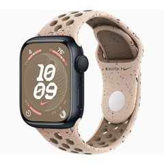 Смарт-годинник Apple Watch Series 9 GPS 45mm Midnight Aluminum Case (MR9Q3) with Desert Stone Nike Sport Band S/M (MUV63) фото