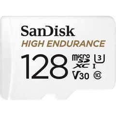 Карта памяти SanDisk 128 GB microSDXC High Endurance UHS-I U3 V30 + SD adapter SDSQQNR-128G-GN6IA фото