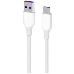 Кабель USB 2E USB 2.0 to Type-C 1m Glow White (2E-CCAC-WH) фото