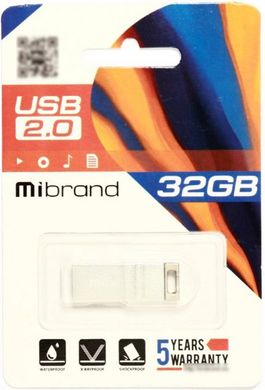Flash пам'ять Mibrand 32GB ?hameleon USB 2.0 Silver (MI2.0/CH32U6S) фото