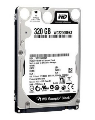 Жорсткий диск WD Scorpio Black 320 GB (WD3200BEKT) фото