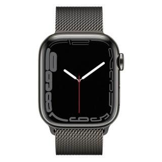 Смарт-часы Apple Watch Series 7 GPS + Cellular 41mm Graphite Stainless Steel Case with Graphite Milanese Loop (MKHK3) фото