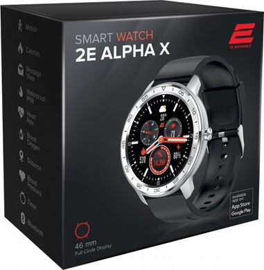 Смарт-часы 2E ALPHA X 46mm Silver (2E-CWW30SL) фото