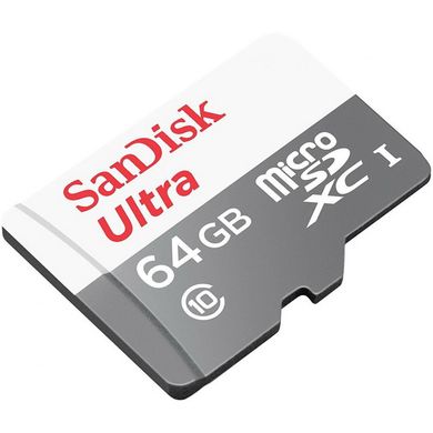 Карта пам'яті SanDisk 64 GB microSDHC UHS-I Ultra + SD adapter SDSQUNR-064G-GN3MA фото