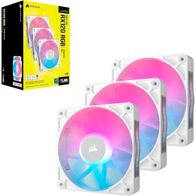 Вентилятор Corsair iCUE Link RX120 RGB PWM Triple Pack (CO-9051022-WW) White фото