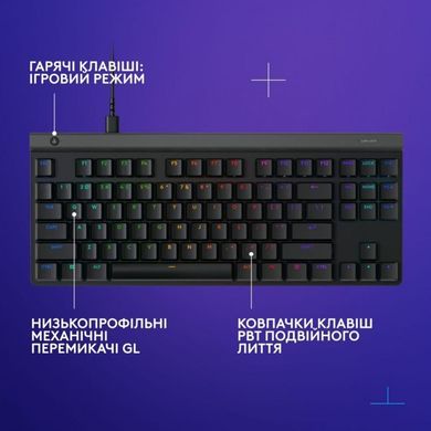 Клавіатура Logitech G515 TKL Switch-Tactile USB Black (920-012872) фото