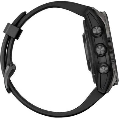 Смарт-часы Garmin Fenix 7S Pro Solar Carbon Gray with Black Silicone (010-02776-54) фото