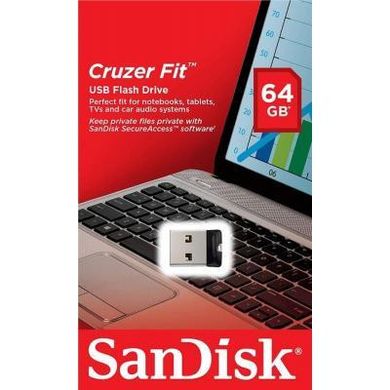 Flash пам'ять SanDisk 64 GB Cruzer Fit USB 2.0 (SDCZ33-064G-G35) фото