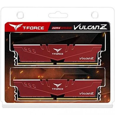 Оперативная память TEAM 16 GB (2x8GB) DDR4 3200 MHz T-Force Vulcan Z Red (TLZRD416G3200HC16CDC01) фото