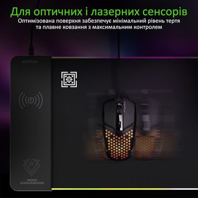 Ігрова поверхня Vertux RaftPad-Qi Black (raftpad-qi.black) фото