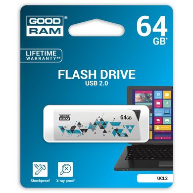 Flash пам'ять GOODRAM 64 GB Click White UCL2-0640W0R11 фото