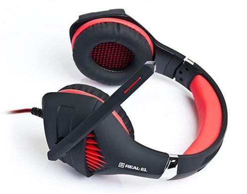 Навушники REAL-EL GDX-7600 Bblack-Red фото