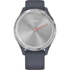 Смарт-часы Garmin Vivomove 3s Silver Stainless Steel Bezel w. Granite Blue and Silicone B. (010-02238-00) фото