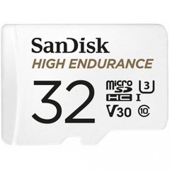 Карта пам'яті SanDisk 32 GB microSDHC High Endurance UHS-I U3 V30 + SD adapter SDSQQNR-032G-GN6IA фото