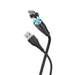 Кабель USB Hoco Lightning X63 Racer Magnetic 2.4A 1.0m Black фото