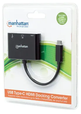 Кабелі та перехідники Manhattan USB-C HDMI Docking Converter (152037) фото