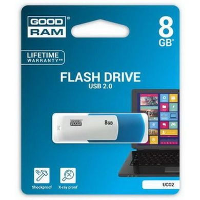 Flash память GOODRAM 8 GB Colour Blue/White (UCO2-0080MXR11) фото